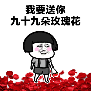 【02】抖音99朵玫瑰花表情包